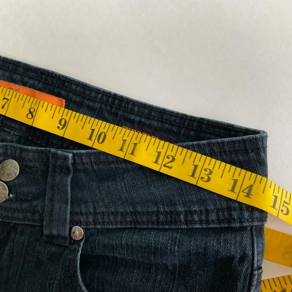 Shimmy Skinny Flare Low Rise Stretch Denim Jeans Black-Washed Sz EU 38 … - Picture 7 of 13